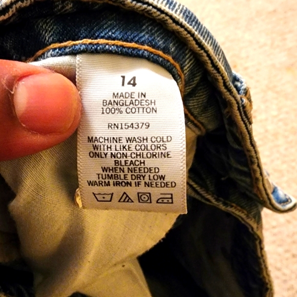 Aero Washed Blue Ripped Mon Jeans Size 14 - Picture 5 of 5